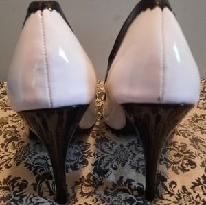 Black and white pleaser heels size 10